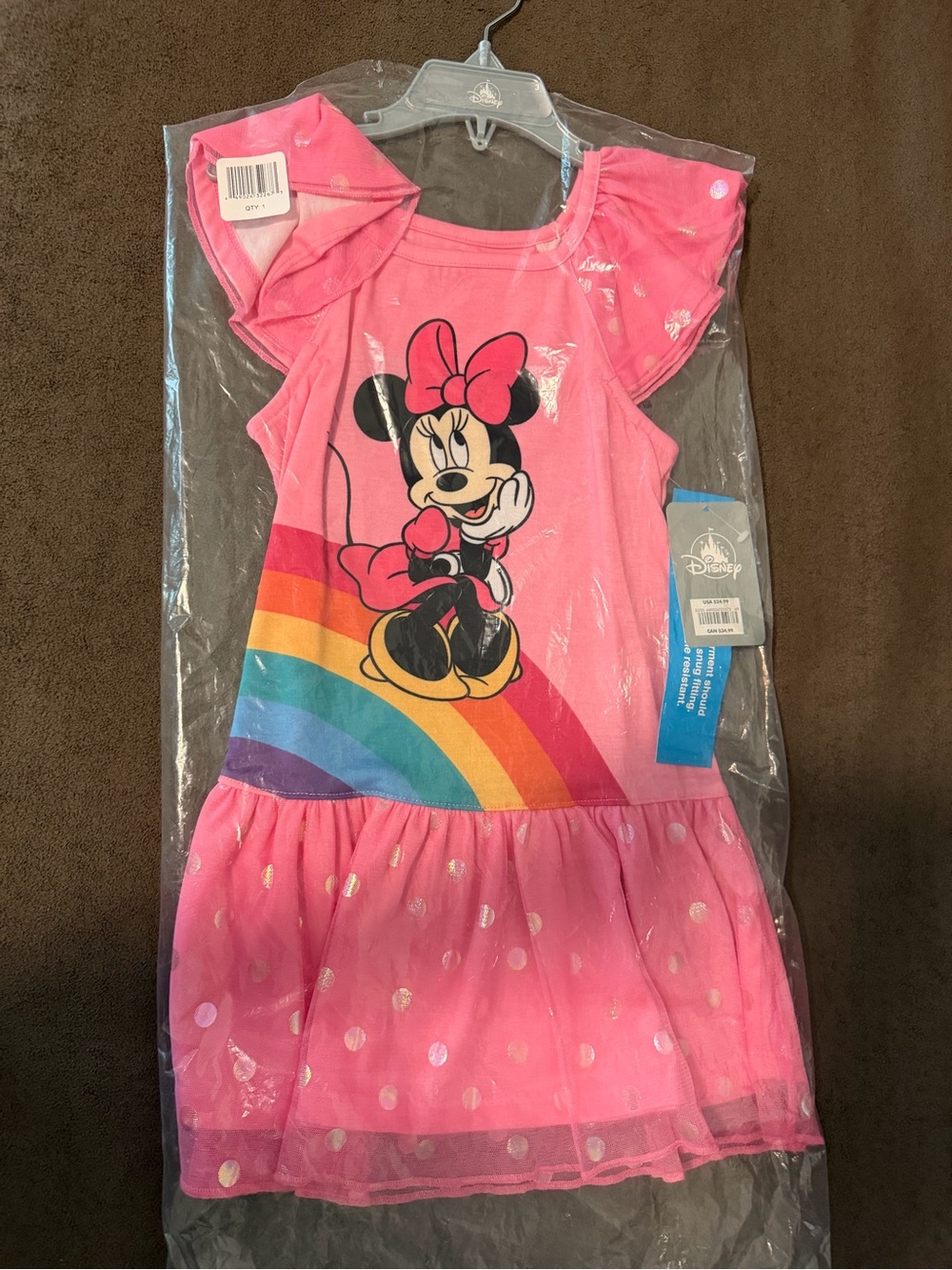 Disney Pink and Blue Kids Apparel Tag